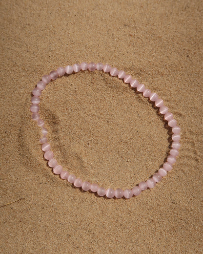 Roze Elastische armband van kralen 