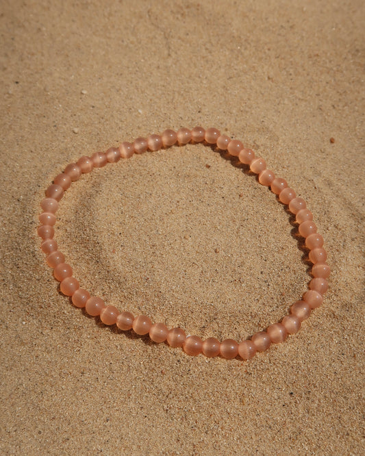 Koraal Elastische armband van kralen 