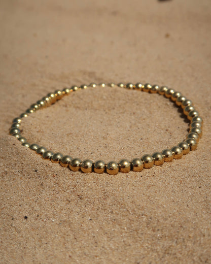 Gouden Elastische kralenarmband van stainless steel