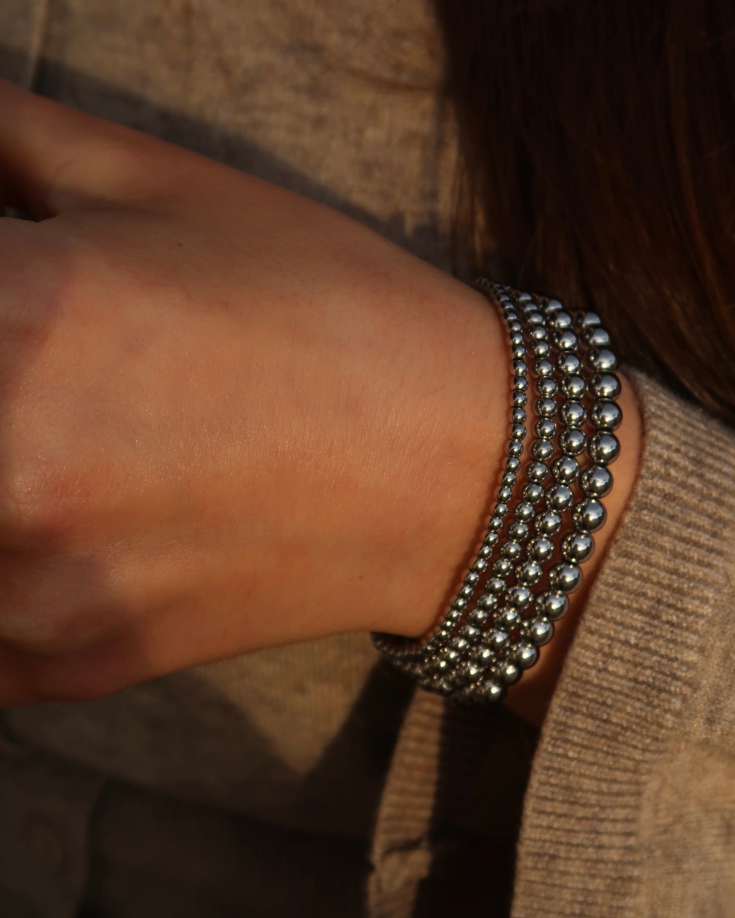 Bracelet - Beadz Silver