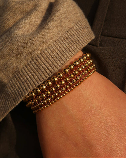 Gouden Elastische kralenarmband van stainless steel