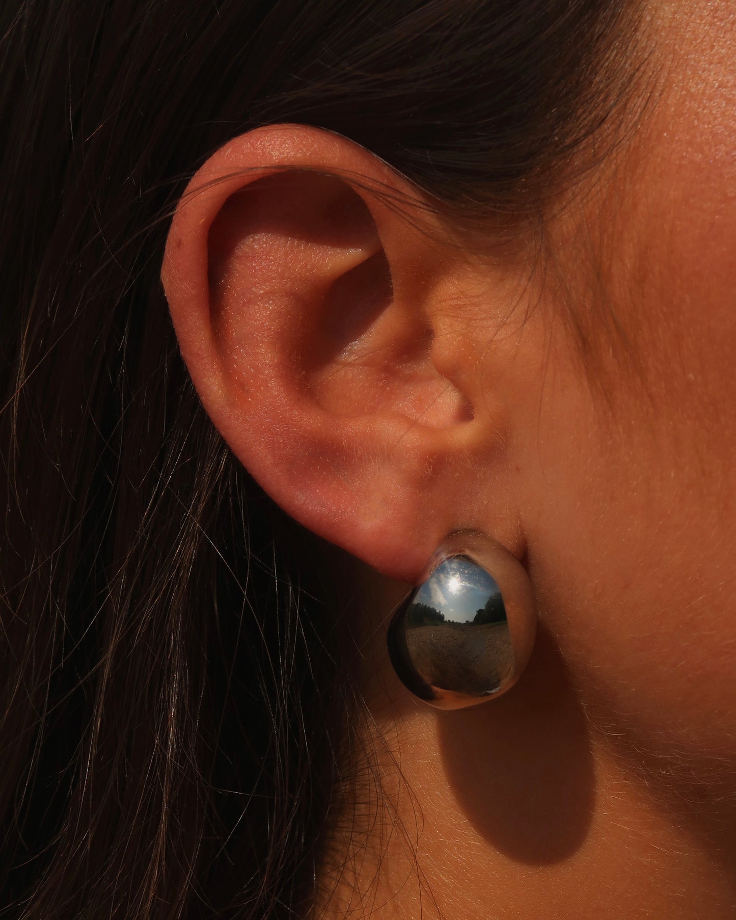 Zilveren druppelvormige oorbellen stainless steel