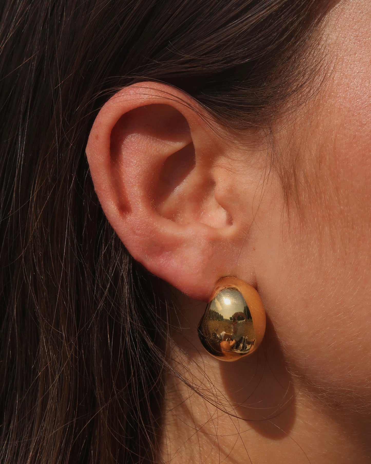 Gouden druppelvormige oorbellen stainless steel